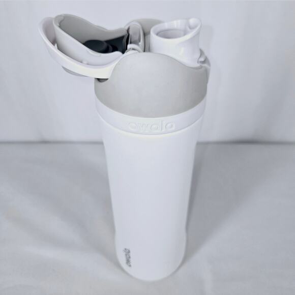 OWALA FREESIP WHITE 24oz STAINLESS STEEL COLD BEVERAGE BPA FREE BOTTLE, W/ STRAW - Picture 3 of 14